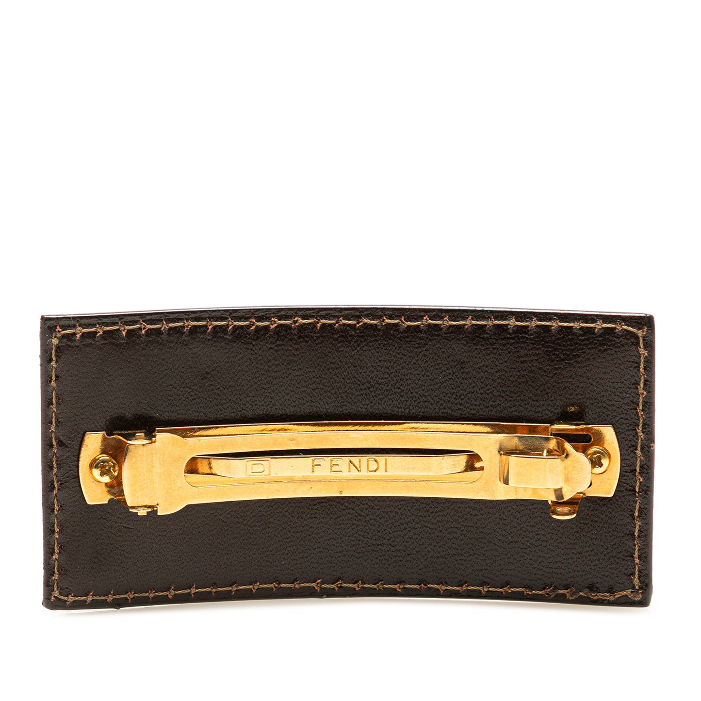 Fendi Zucca Canvas Barrette Hair Clip