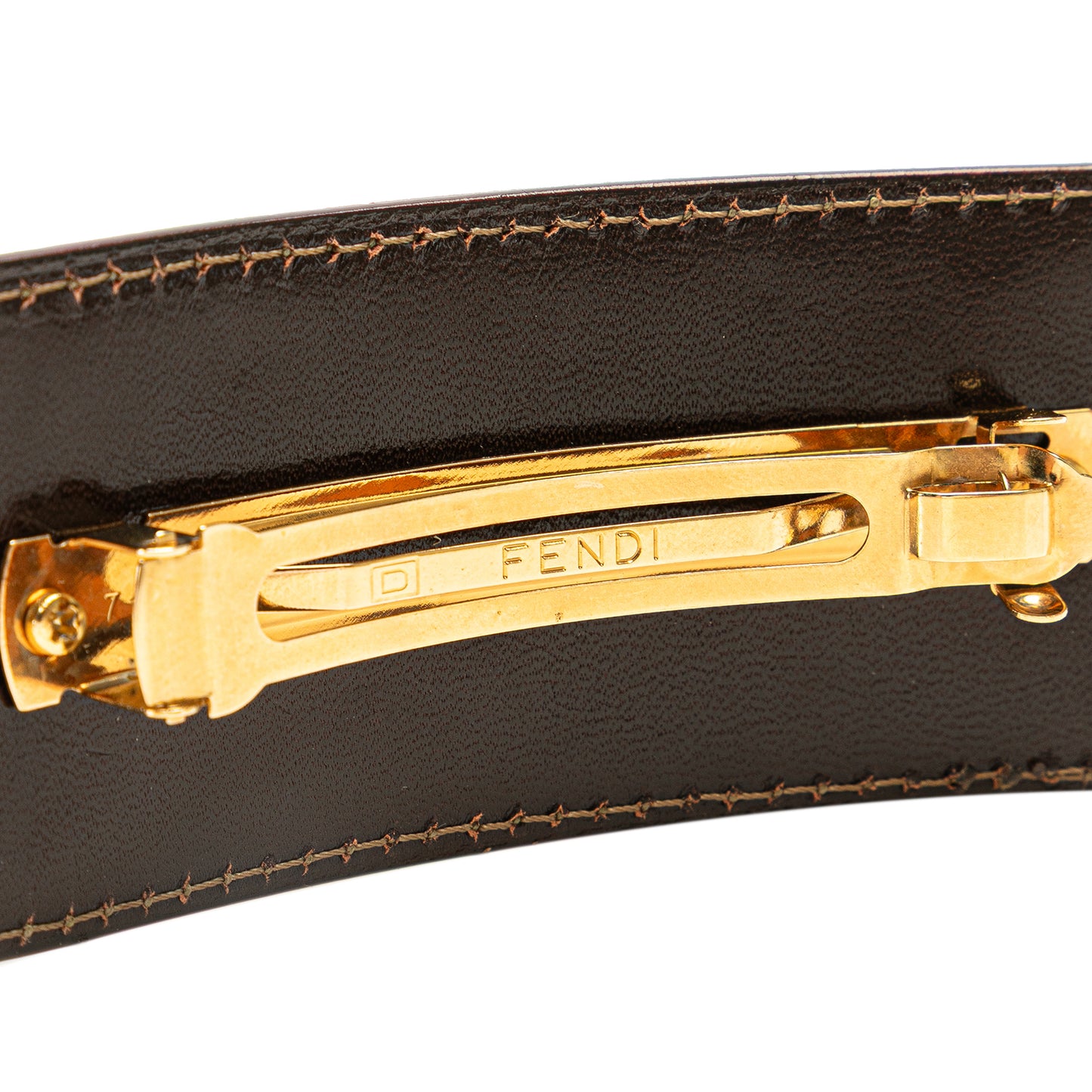 Fendi Zucca Canvas Barrette Hair Clip