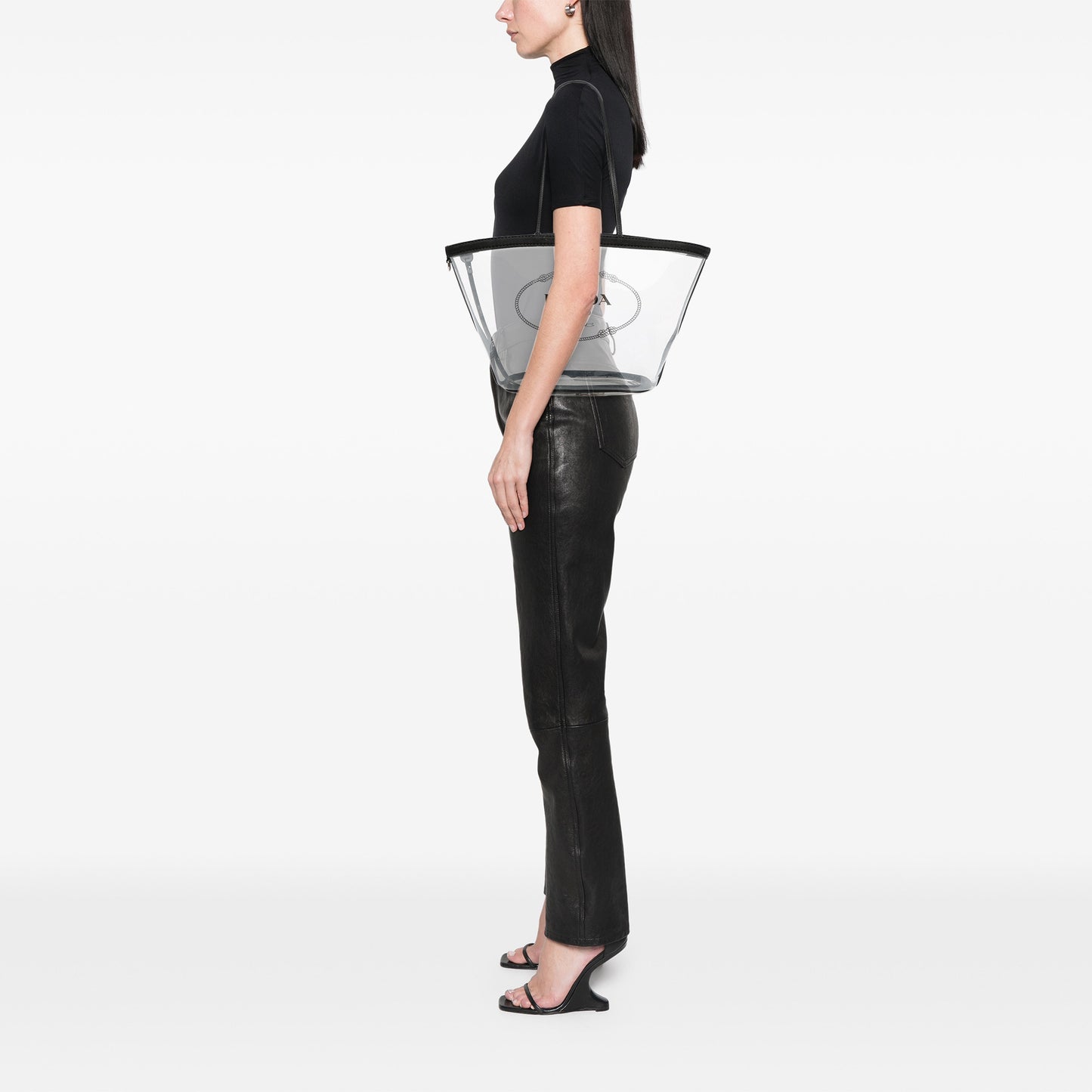 Prada PVC Canapa Logo Shopper Tote