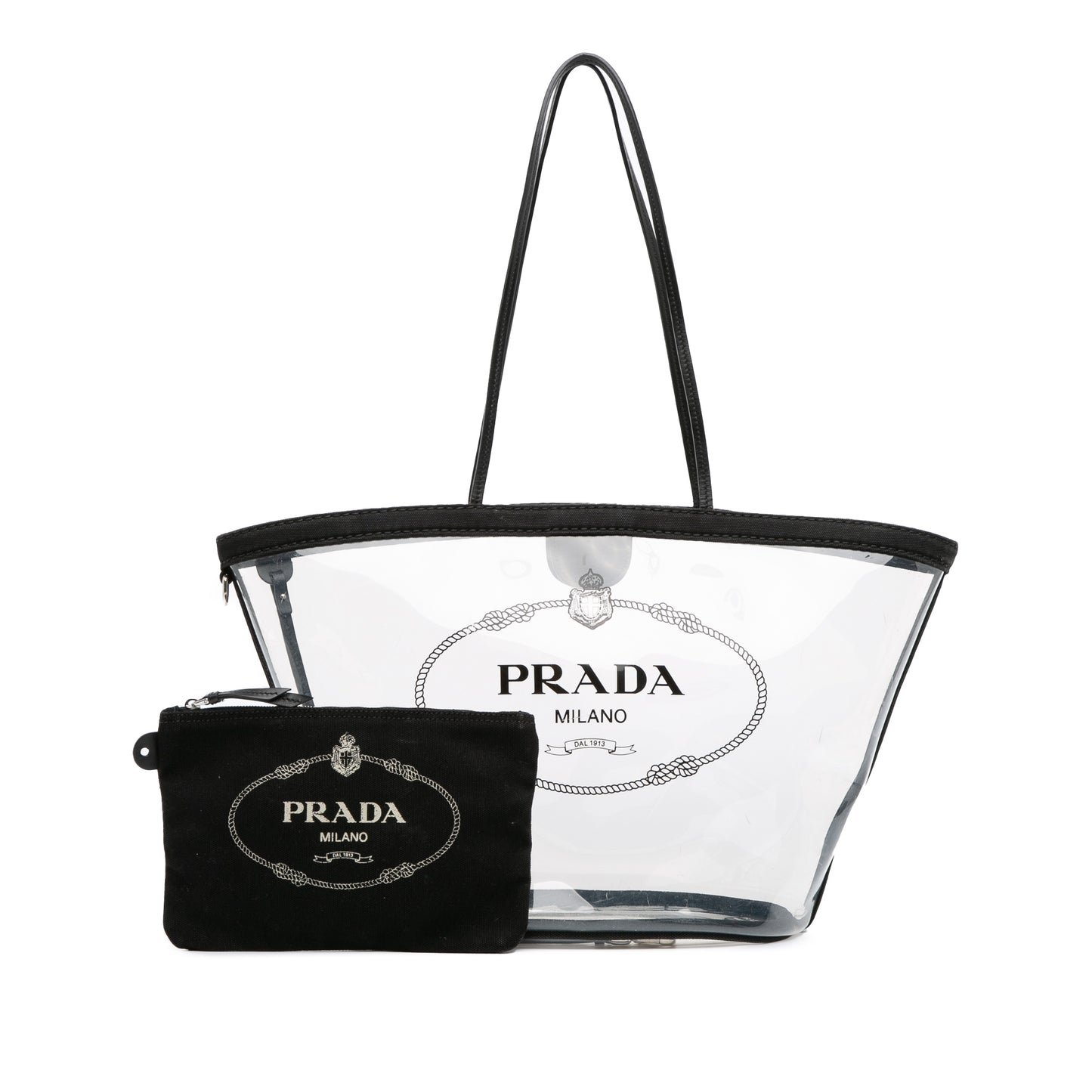 Prada PVC Canapa Logo Shopper Tote