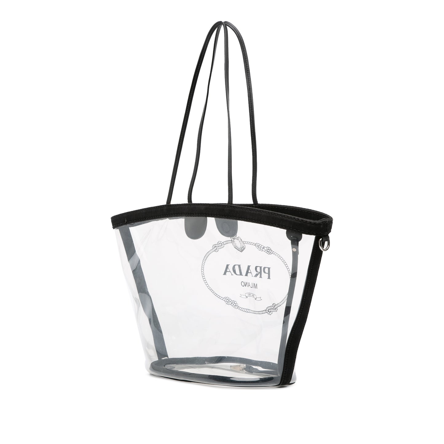 Prada PVC Canapa Logo Shopper Tote