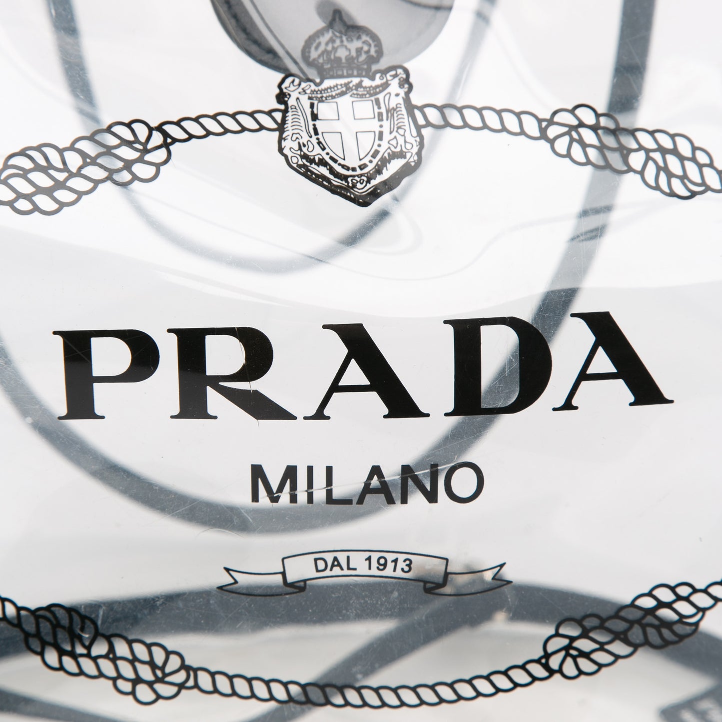 Prada PVC Canapa Logo Shopper Tote