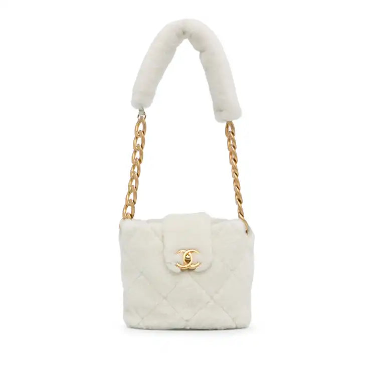 Chanel Shearling CC Shoulder Bag