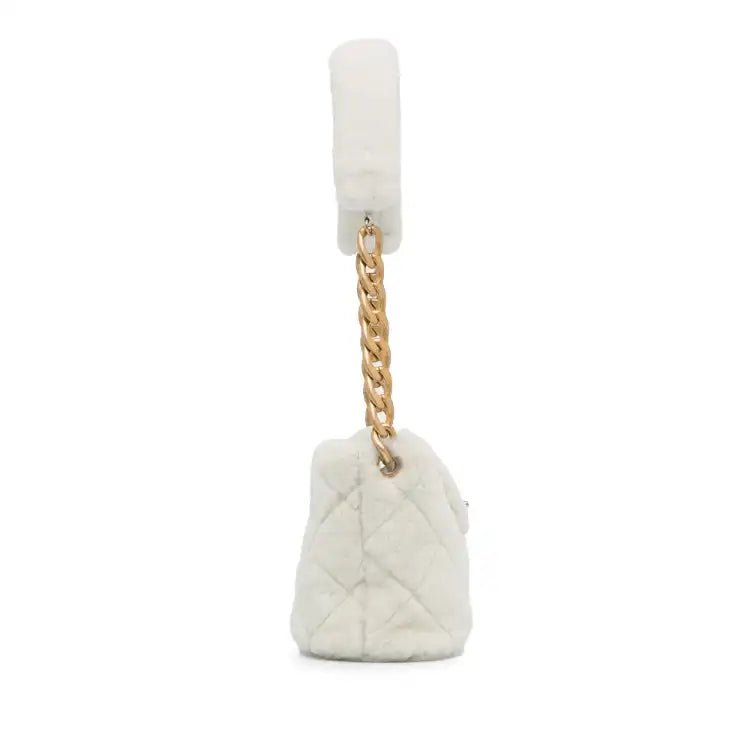 Chanel Shearling CC Shoulder Bag