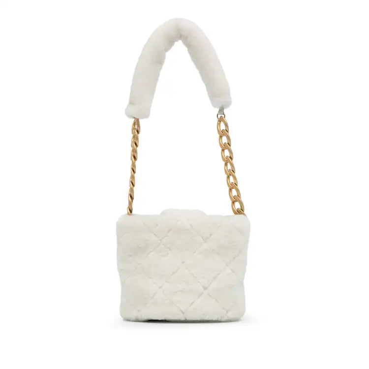 Chanel Shearling CC Shoulder Bag