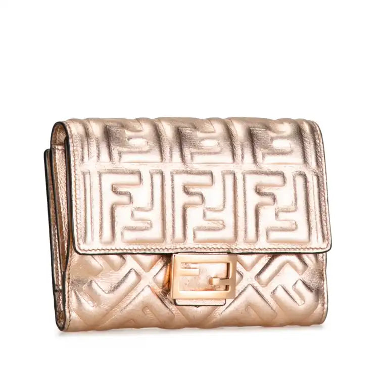 Fendi Zucca Embossed Compact Wallet