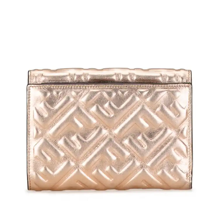 Fendi Zucca Embossed Compact Wallet