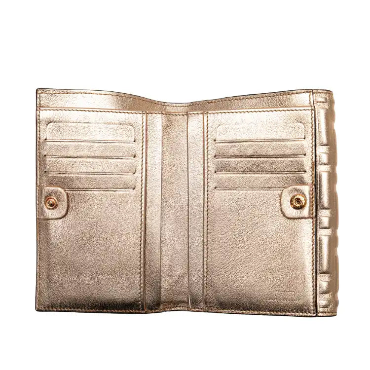 Fendi Zucca Embossed Compact Wallet