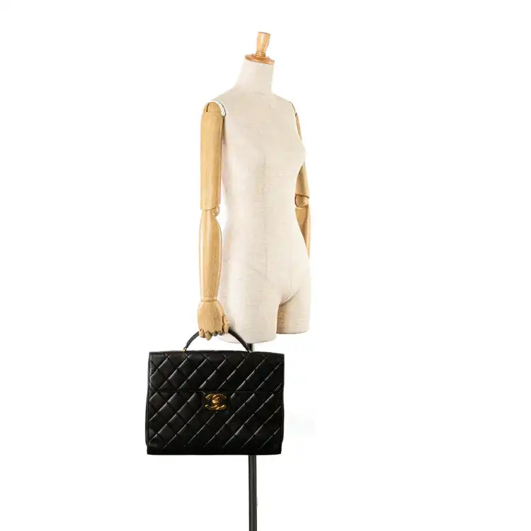 Chanel CC Quilted Lambskin Flap Briefcase