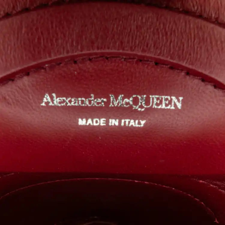 Alexander McQueen Calfskin Crystal Embellished The Curve Bucket Bag