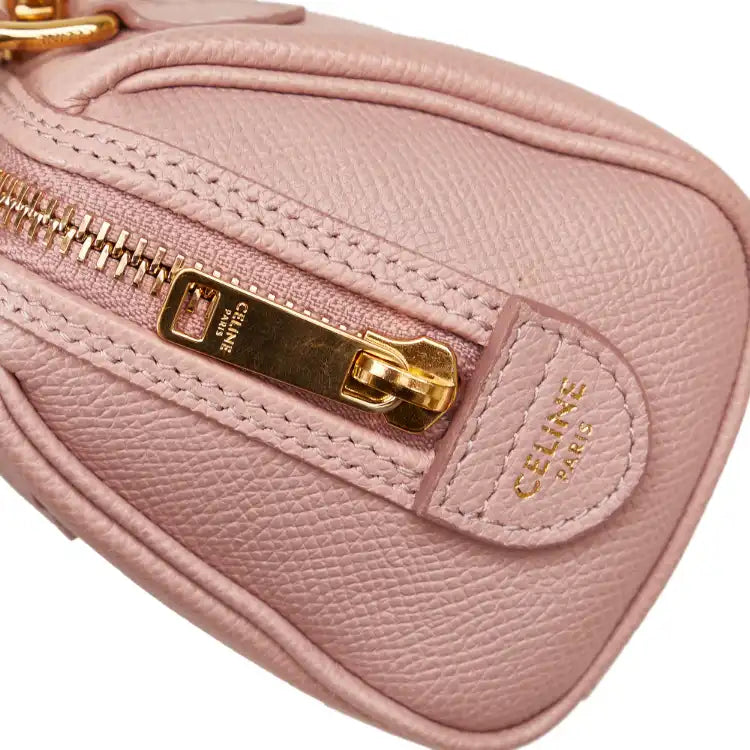 Celine Mini Grained Leather Chain Boston