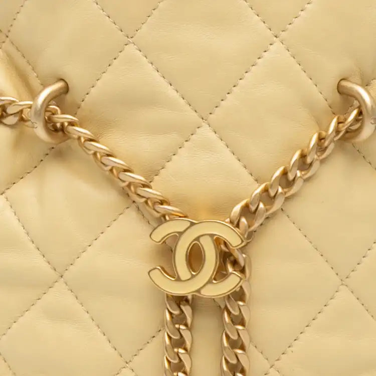 Chanel Mini Lambskin Pending CC Bucket Bag