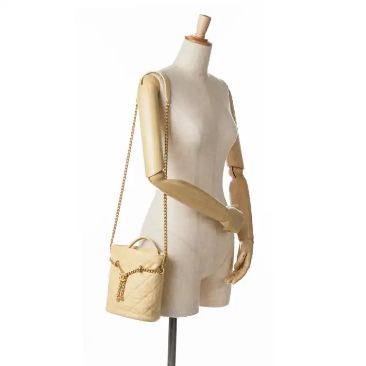 Chanel Mini Lambskin Pending CC Bucket Bag