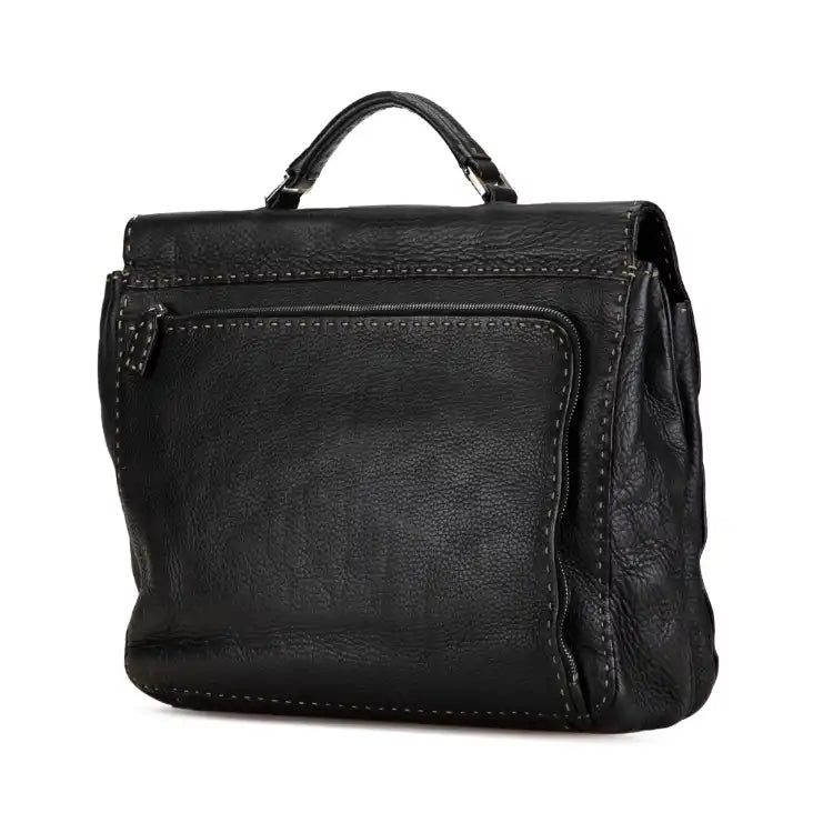 Fendi Leather Selleria Briefcase