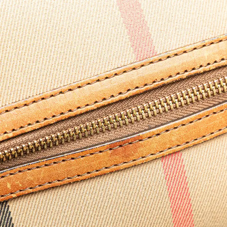 Burberry House Check Alchester Sactorial Canvas Boston Bag