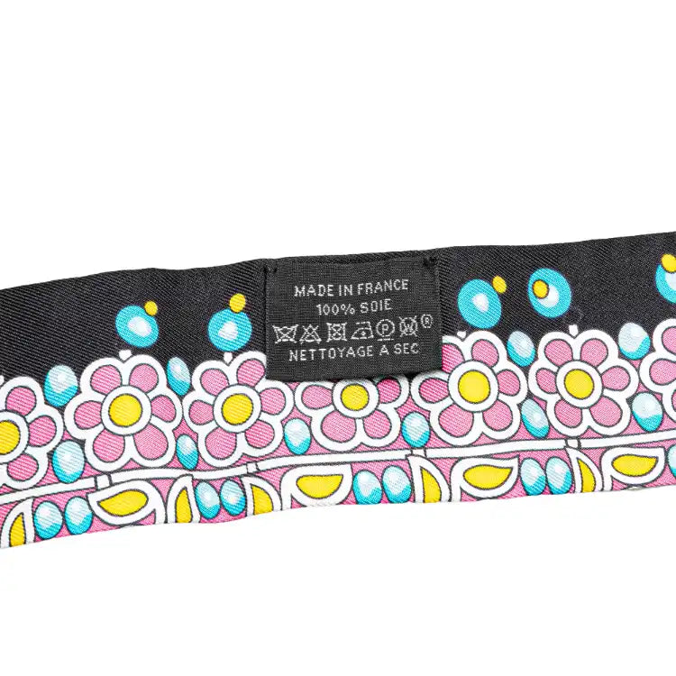 Hermès Parures Des Maharajas Silk Twilly Scarf