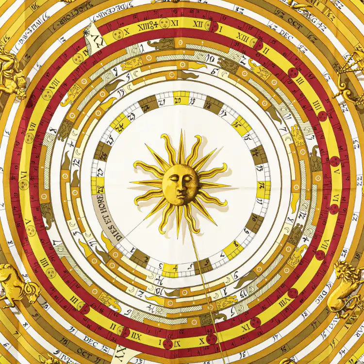 Hermès Astrologie Dies et Hore Silk Scarf