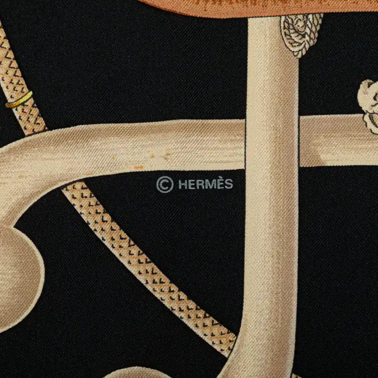 Hermès Cannes et Pommeaux Silk Scarf