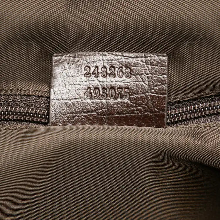 Gucci Canvas Horsebit Charmy Boston Bag