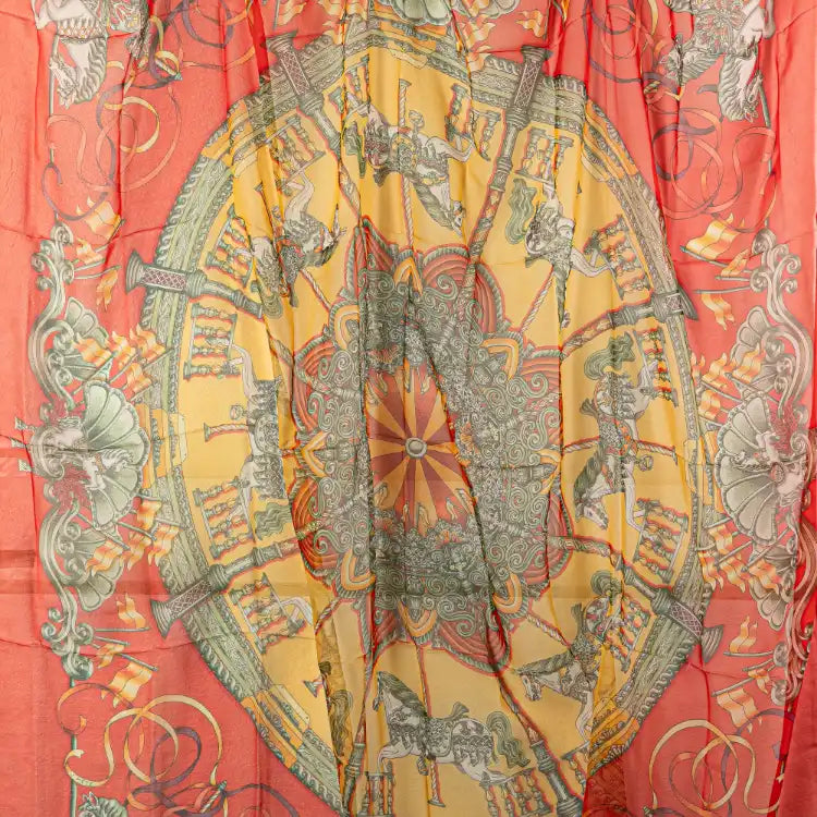 Hermès Luna Park Chiffon Silk Scarf