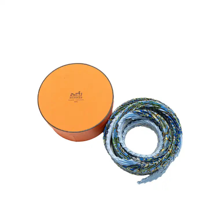 Hermès Chasse En Inde Silk Plisse Scarf