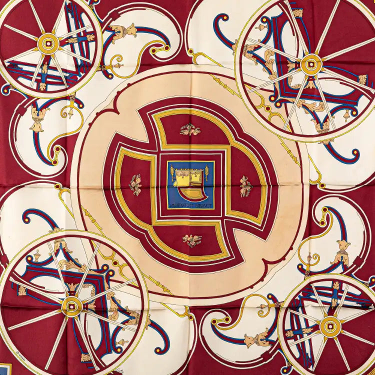 Hermès Washingtons Carriage Silk Scarf