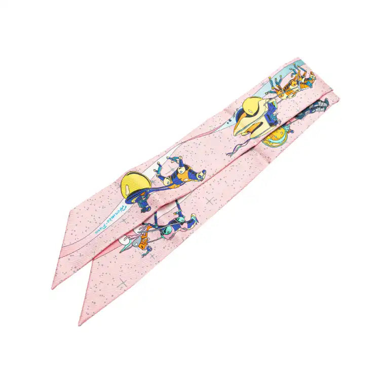 Hermès Space Derby Twilly Silk Scarf