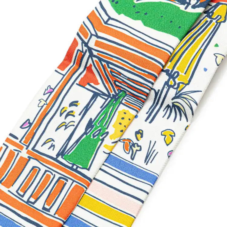 Hermès Rayures d'Ete Twilly Silk Scarf