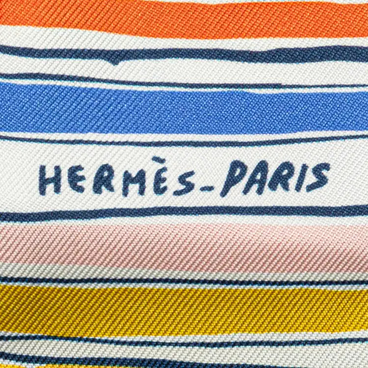 Hermès Rayures d'Ete Twilly Silk Scarf