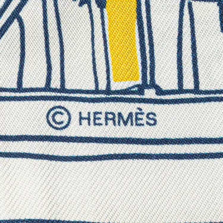 Hermès Rayures d'Ete Twilly Silk Scarf