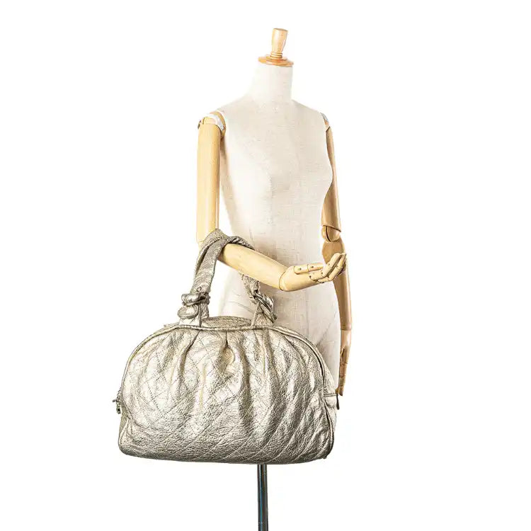 Chanel Metallic Calfskin Le Marais Duffle Bag