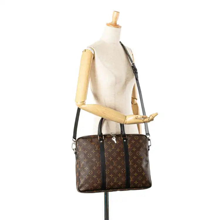 Louis Vuitton Monogram Macassar Porte Documents Voyage
