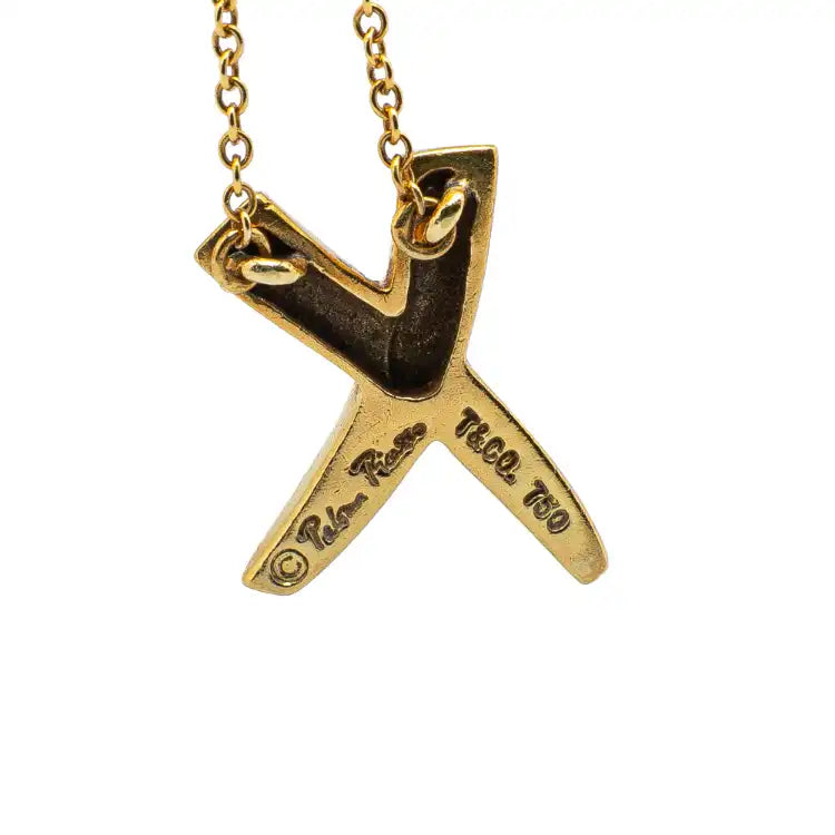 Tiffany Paloma Picasso 18K Yellow Gold Paloma's Graffiti X Pendant Necklace