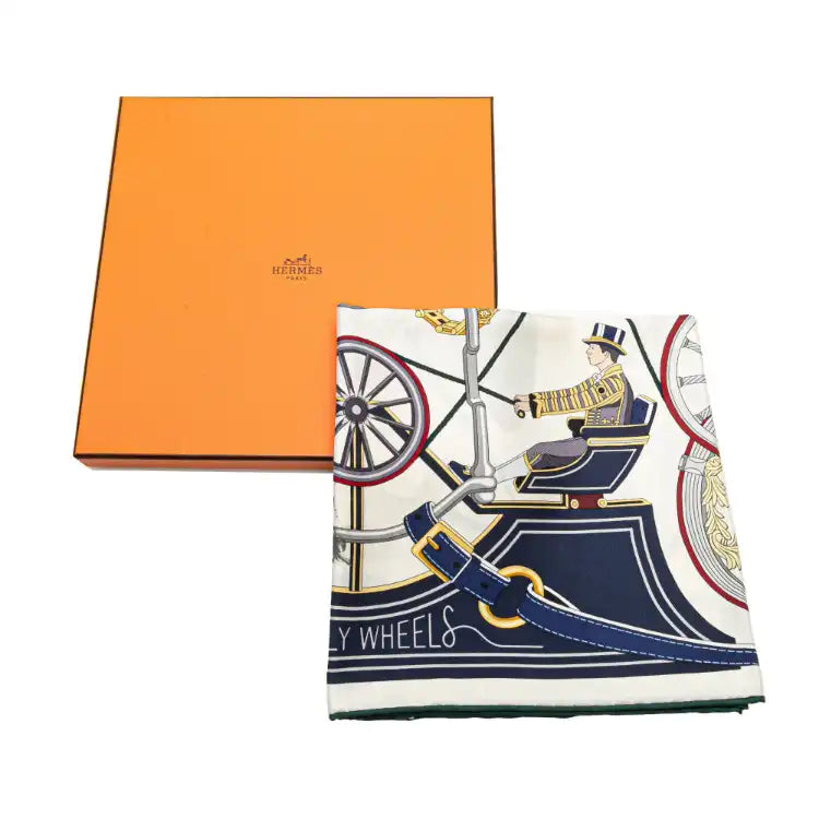 Hermès Stately Wheels Silk Scarf