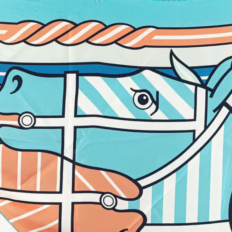 Hermès Quadrige Bayadere Giant Triangle Scarf
