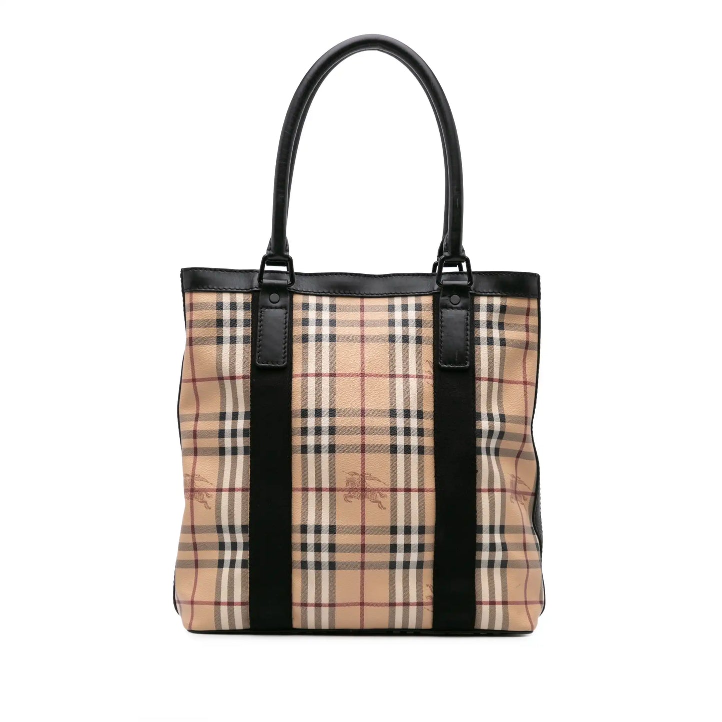 Burberry Haymarket Check Coated Canvas Vertical Tote