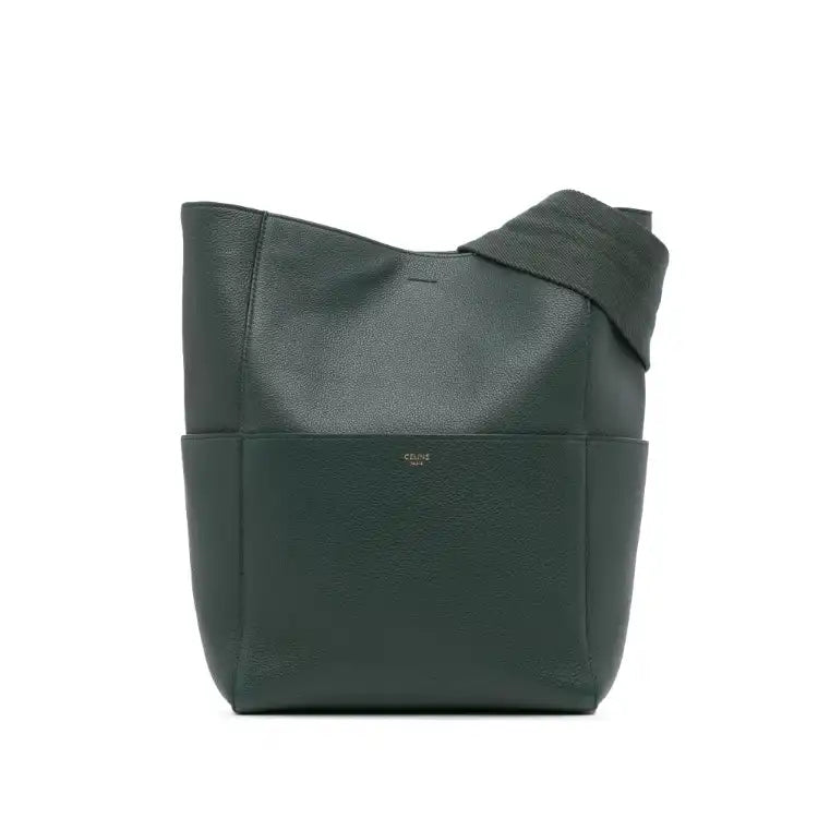 Celine Medium Leather Seau Sangle Bucket