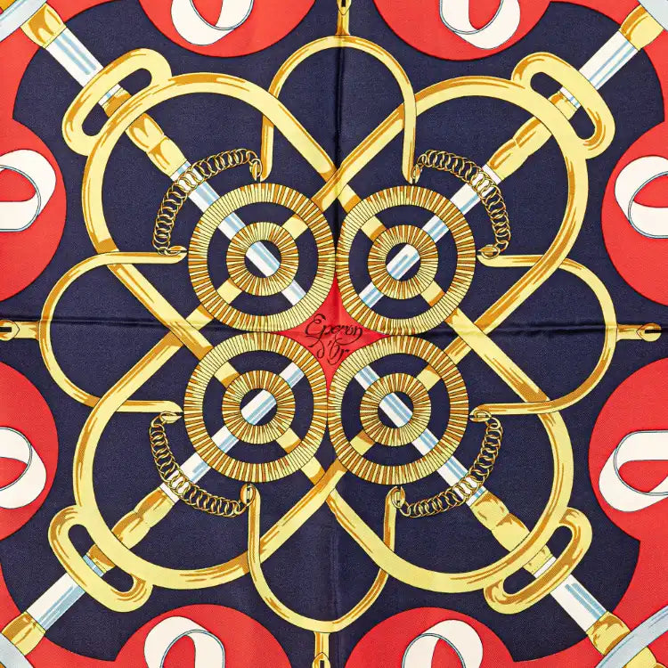 Hermès Eperon d'Or Silk Scarf