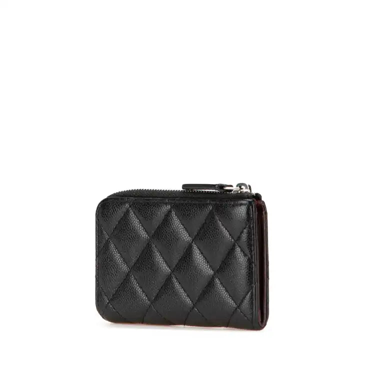 Chanel Quilted Caviar Classic Zipped Key Holder