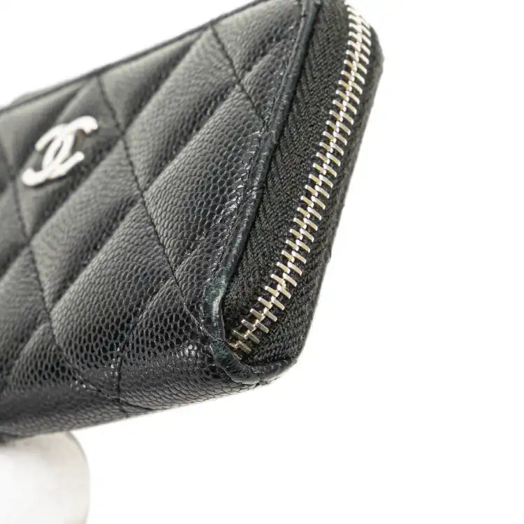 Chanel Quilted Caviar Classic Zipped Key Holder
