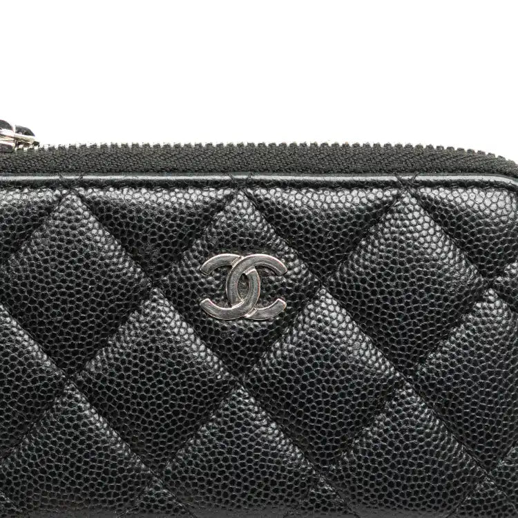 Chanel Quilted Caviar Classic Zipped Key Holder