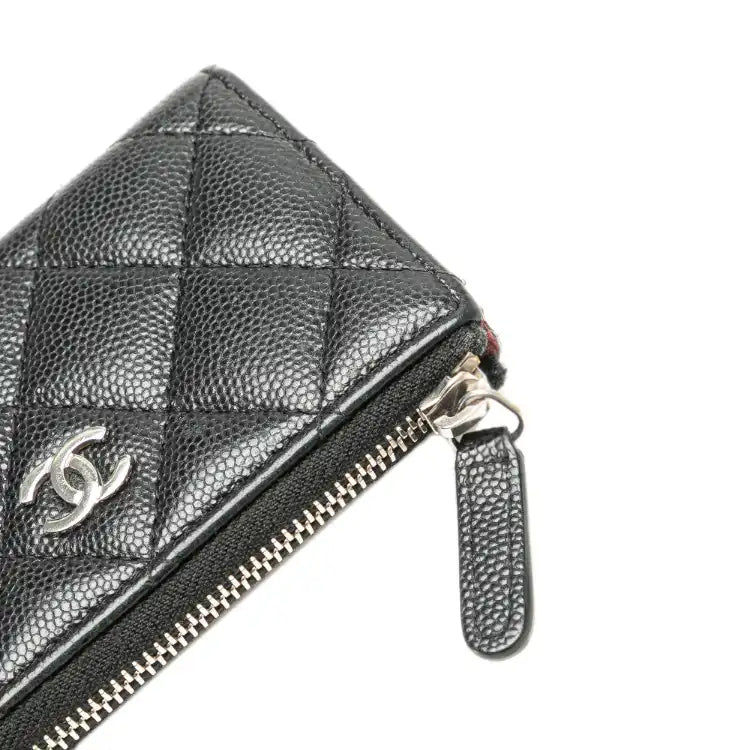 Chanel Quilted Caviar Classic Zipped Key Holder