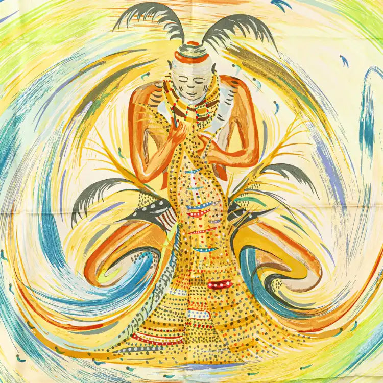 Hermès Les Perles de Turkana Silk Scarf