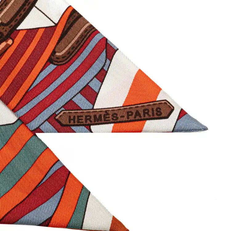 Hermès Sangles Silk Twilly Scarf