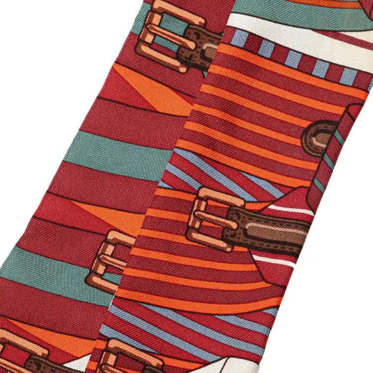 Hermès Sangles Silk Twilly Scarf