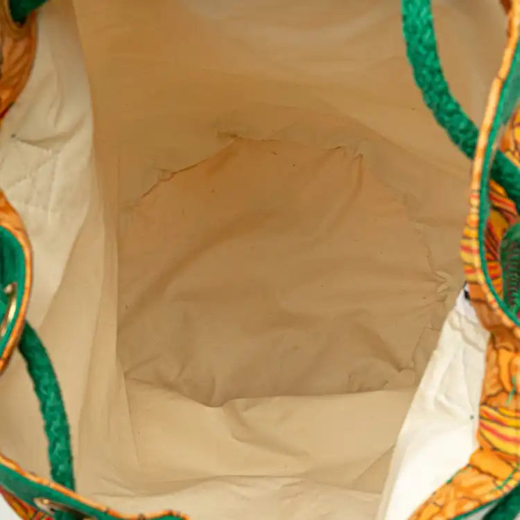 Hermès Toile Les Perroquets Bucket Bag
