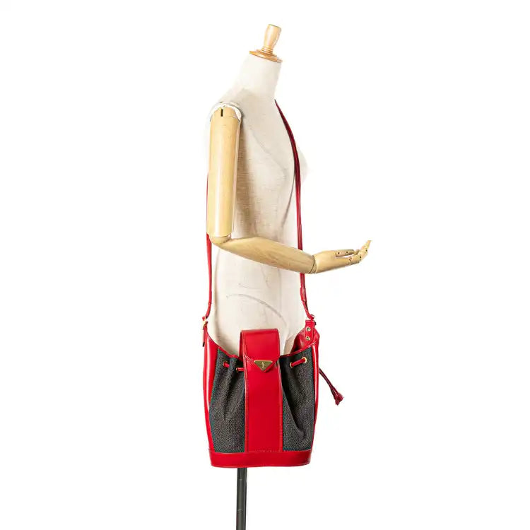 Yves Saint Laurent Coated Canvas Bucket Bag