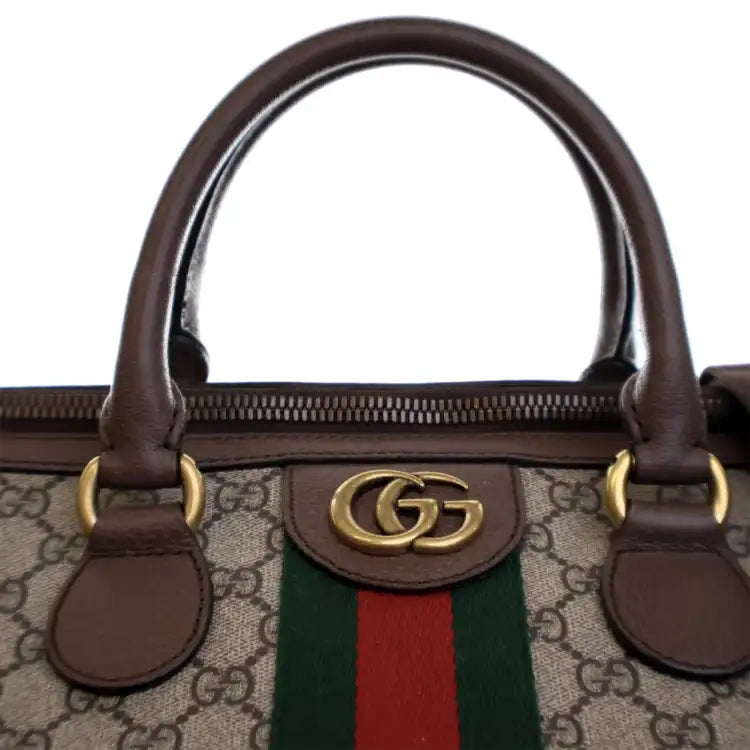 Gucci Medium GG Supreme Ophidia Carry-on Duffle Bag