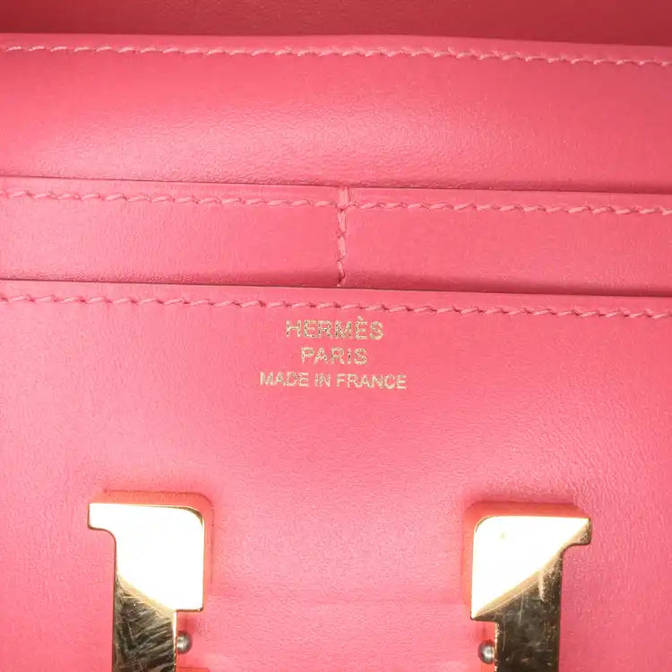 Hermès Tadelakt Constance Compact Wallet