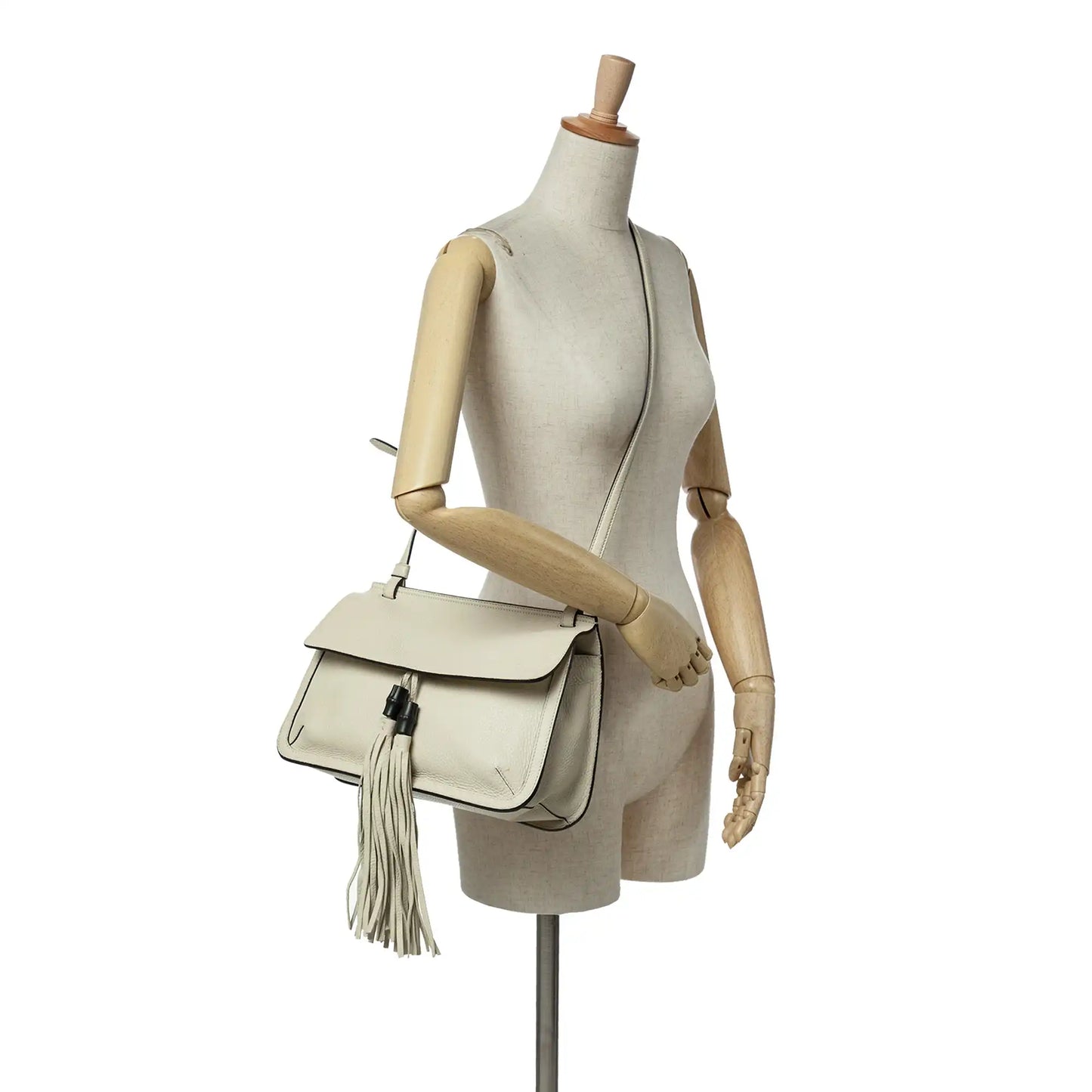 Gucci Medium Leather Bamboo Daily Crossbody